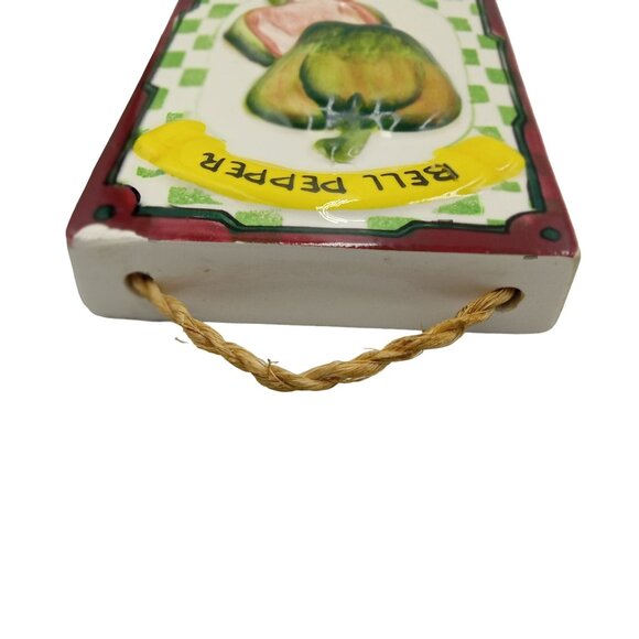 Studio Nova Pepper, Egg Plant, Cucumber Fiesta Vegetables Themed Ceramic Wall Pl - Picture 15 of 16